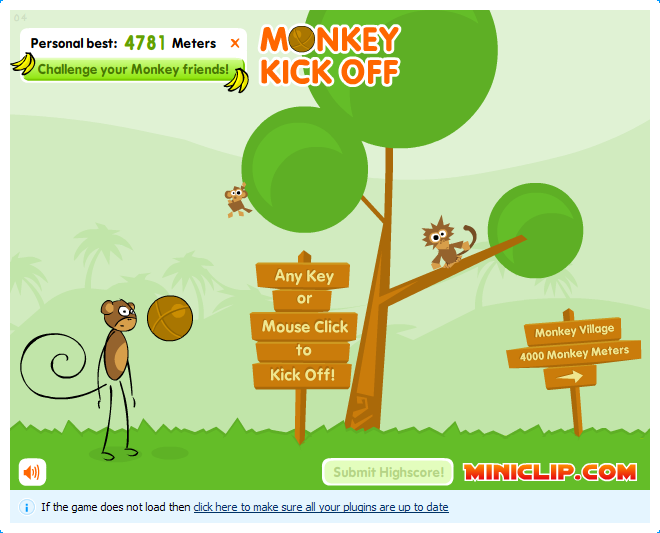 Monkey Kick Off on Miniclip
