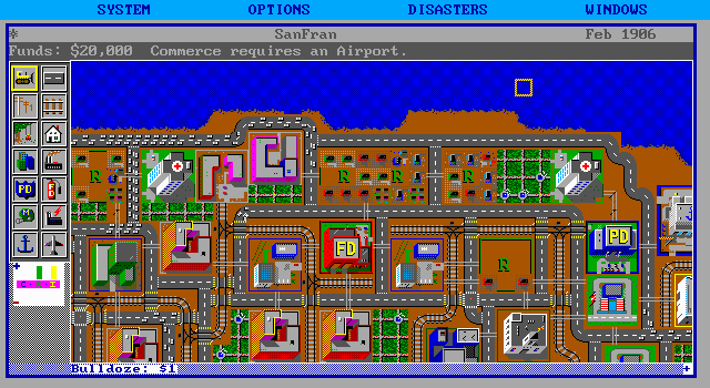 Screenshot of SimCity