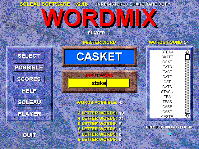 Screenshot of WordMix